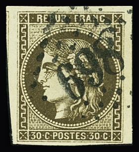 N°47e "R" relié au cadre obl TB