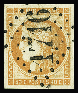 N°48 40c orange obl TB