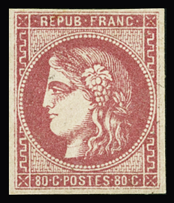 N°49 80c rose neuf * TB