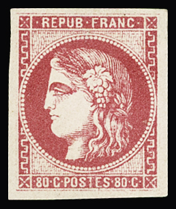 N°49 80c rose neuf * TB