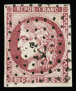 N°49 80c rose obl ancre obl TB