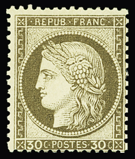 N°56 30c brun neuf * TB