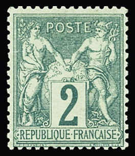 N°62 2c vert neuf * TB