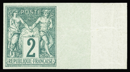 N°62a 2c vert non dentelé bdf neuf * TB