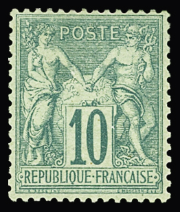 N°65 10c vert neuf * TB