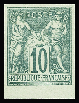 N°65a 10c vert non dentelé neuf * TB
