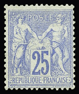 N°68 25c outremer neuf * TB (signé Brun)