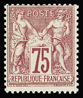 N°71 75c carmin neuf * TB