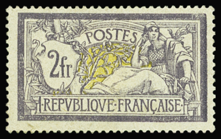 N°122 2f Merson violet et jaune neuf * TB