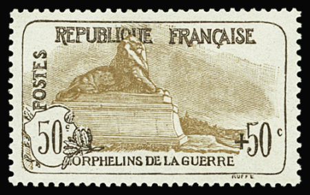 N°153 50c + 50c Orphelins neuf ** TB