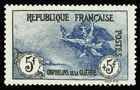 N°155 5f+5f Orphelins neuf * TB