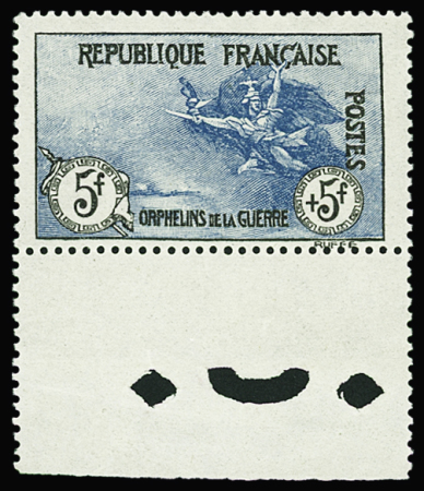 N°155 5f+5f Orphelins bdf neuf ** TB (certificat R