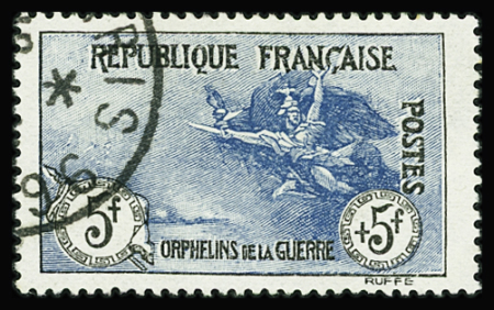 N°155 5f+5f Orphelins obl TB