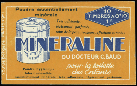 N°188A 10c Minéraline carnet de 10 timbres neuf **