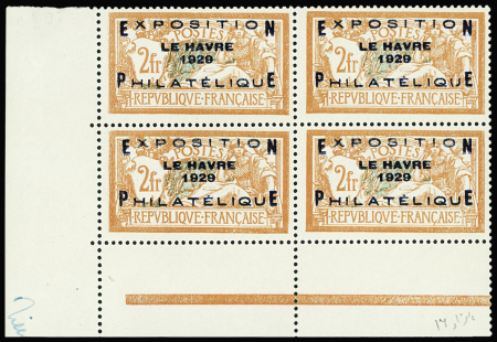 N°257A exposition philatélique int Le Havre bloc d
