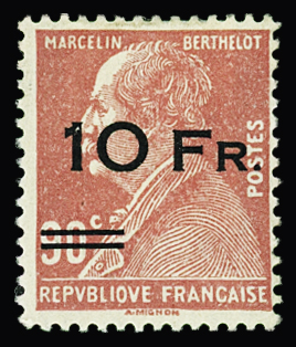 N°3 10f sur 90c rouge neuf * TB