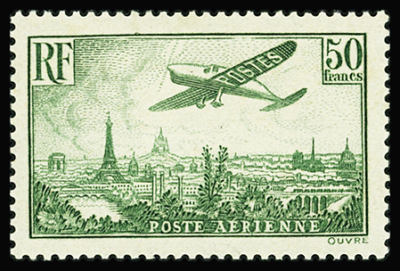 N°14 50f vert-jaune neuf ** TB