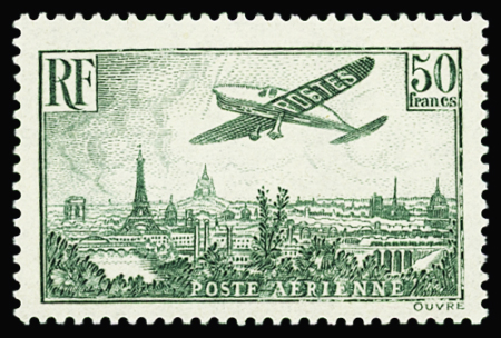 N°14b 50f vert foncé neuf ** TB