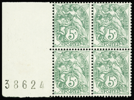 N°111 Bloc de 4 type IIB avec numéro à gauche neuf