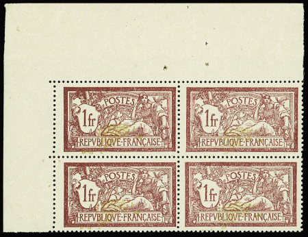 N°121b centre déplacé bloc de 4 cdf neuf ** TB