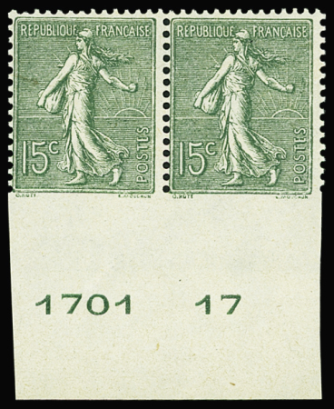 N°130 paire dentelée 3 cotés neuf ** TB