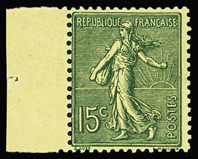 N°130m impression sur papier jaune bdf neuf ** TB