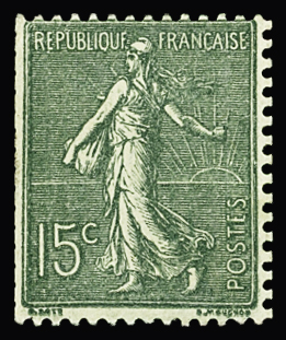 N°130f type VI de roulette  neuf * TB (certificat 