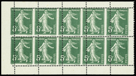 N°137 Bloc de 10 de carnet piquage à cheval bdf* n