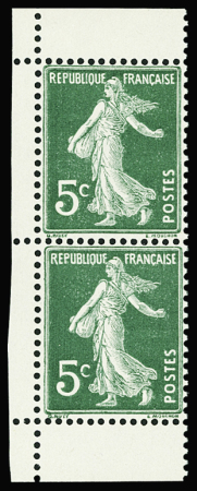 N°137m papier X type IIA paire de carnet neuf ** T