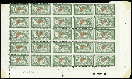 N°207 Bloc de 25t dentelure partielle sur 15 timbres