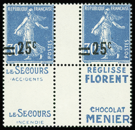 N°217c double publicité paire interpanneau (infime