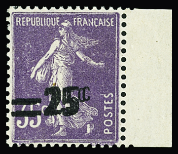 N°218a double surcharge neuf * TB