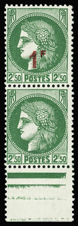 N°488 Surchargé tenant à non surchargé neuf ** TB