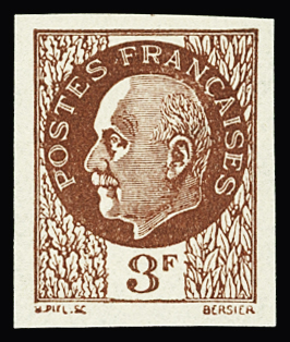 N°525B 3f Pétain brun non émis neuf ** TB