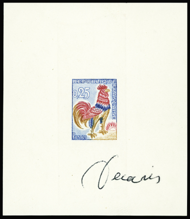 N°1331 0,25 Coq épr d'artiste tirée sur un papier