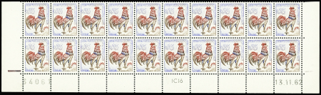 N°1331d papier fluorescent bloc de 20 coin daté 13