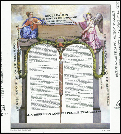 N°11 Texte très décalé non dentelé (pli d'origine)