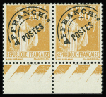 N°75b  "T" surélevé tenant à normal neuf ** TB