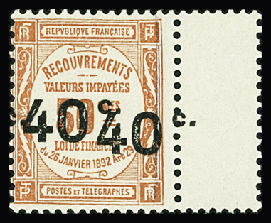 N°50c double surcharge neuf * TB