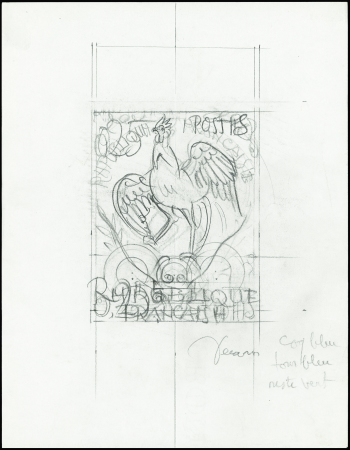 N°1331 0,25 Coq de Decaris Maquette projet non émi