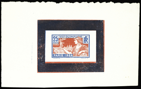 N°184 Epreuve en bleu et rouge