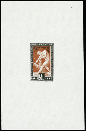 N°185 Epreuve en noir et rouge-brun sur papier pel