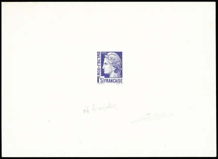 N°679 1f50 non émis épreuve en bleu-violet