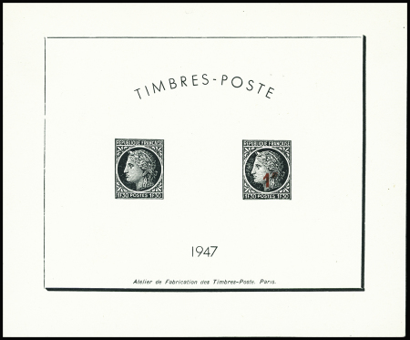 N°679 et 791 Cérès épreuve collective en noir