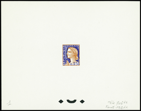 N°1263 0,25 Marianne de Decaris épreuve en orange 