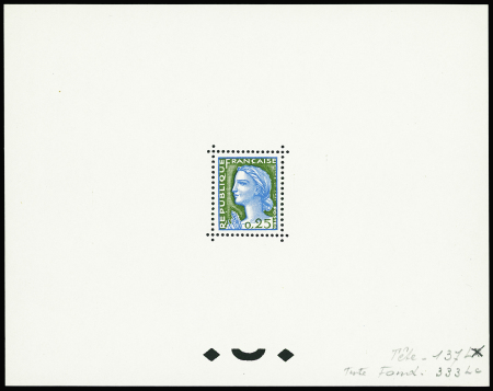 N°1263 0,25 Marianne de Decaris épreuve dentelée e