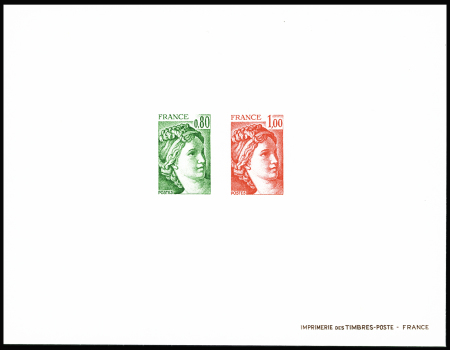 N°1970 et 1972 Sabine épreuve de luxe collective