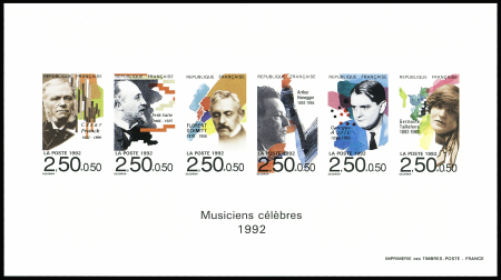 N°2747/2752 Musiciens célèbres épreuve de luxe col