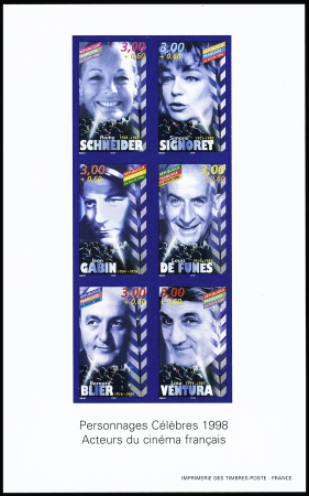 N°3187/3192 Personnages célèbres bloc gommé collec