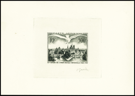 POSTE AERIENNE N°20 20f UPU épreuve d'artiste en n